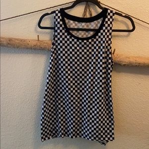 Black and white checkered shirt